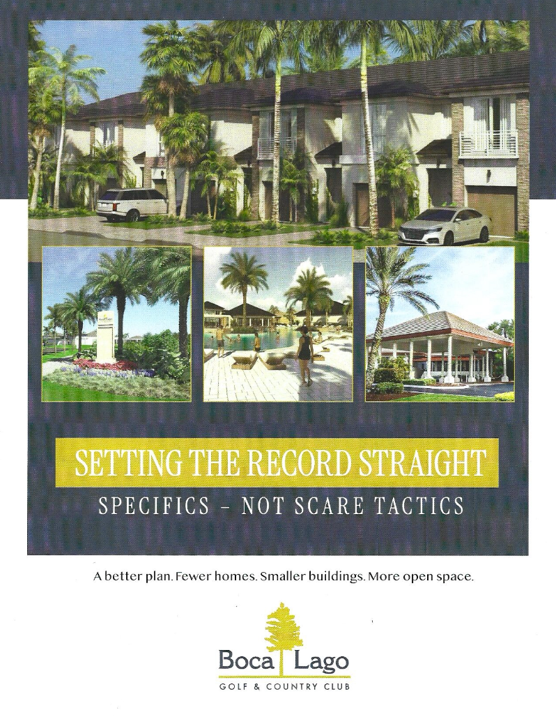 Lennar Setting the Record Straight Boca Lago resident mailing